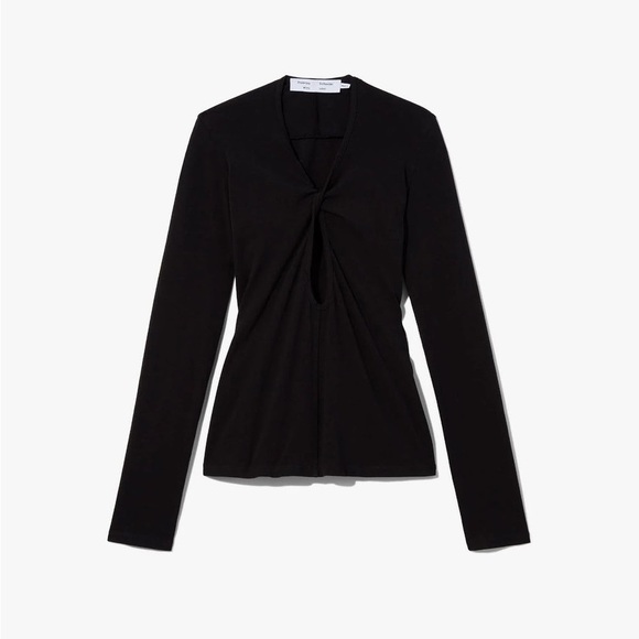PROENZA SCHOULER WHITE LABEL LONG SLEEVE KEYHOLE TOP - Picture 1 of 5